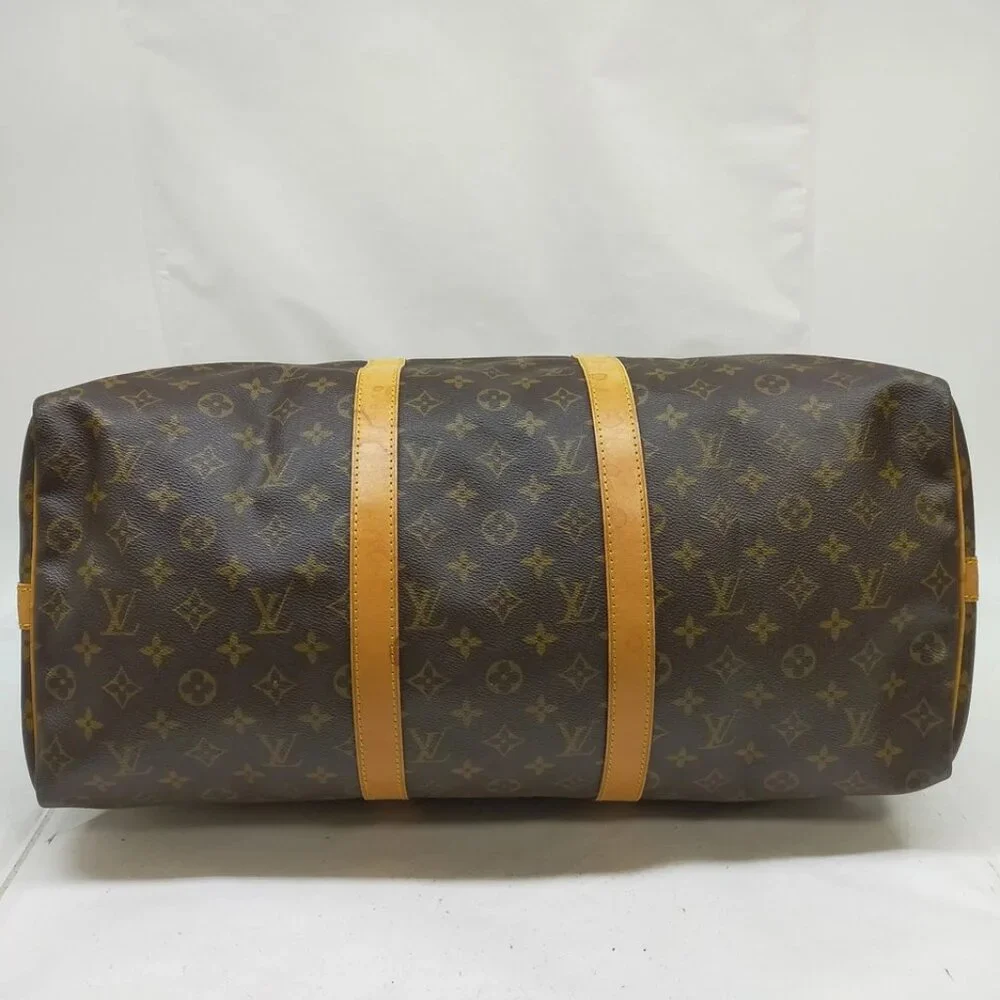 Louis Vuitton LV Boston Bag Keepall Bandouliere 50 Brown Monogram 625-041125 - Picture 4 of 9